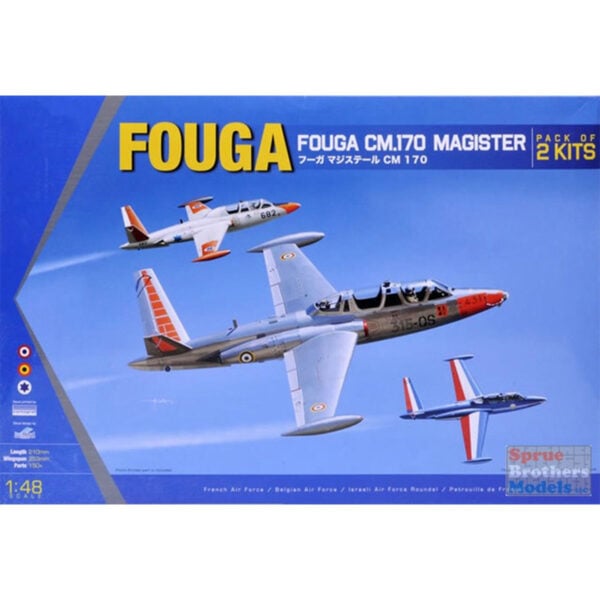 Kinetic Fouga CM.170 Magister Pack of 2 Kits1/48 Scale K48051