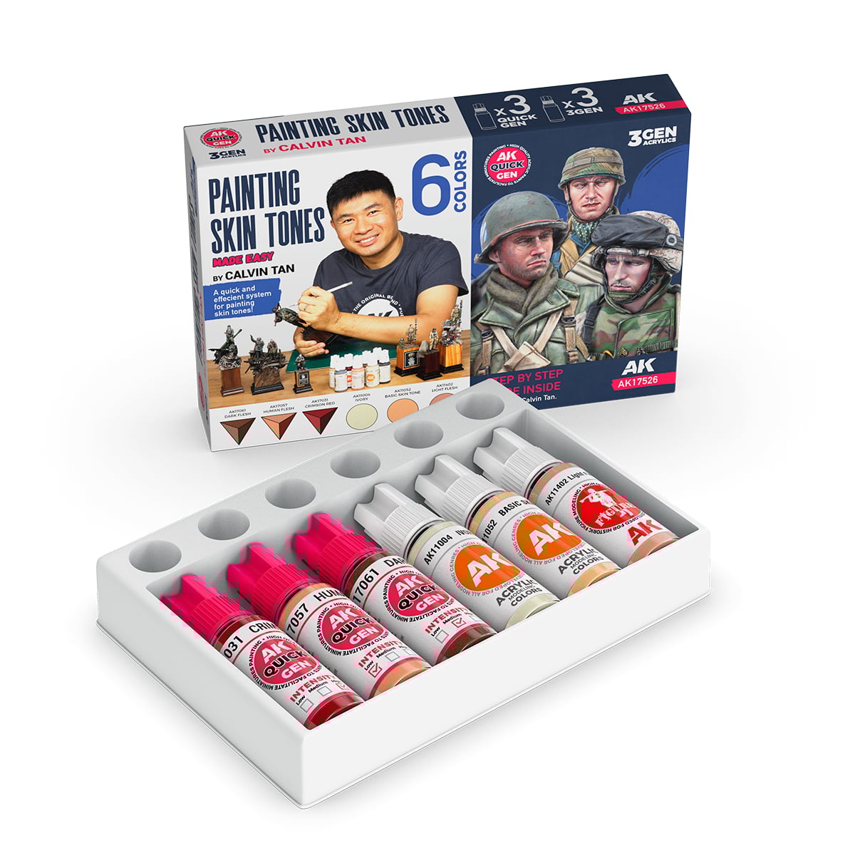 AK Interactive 3rd Generation Painting Skin Tones Paint Set AK17526