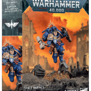 Captain with Jump Pack and Relic Shield Space Marines Warhammer 40000 48-102 Box