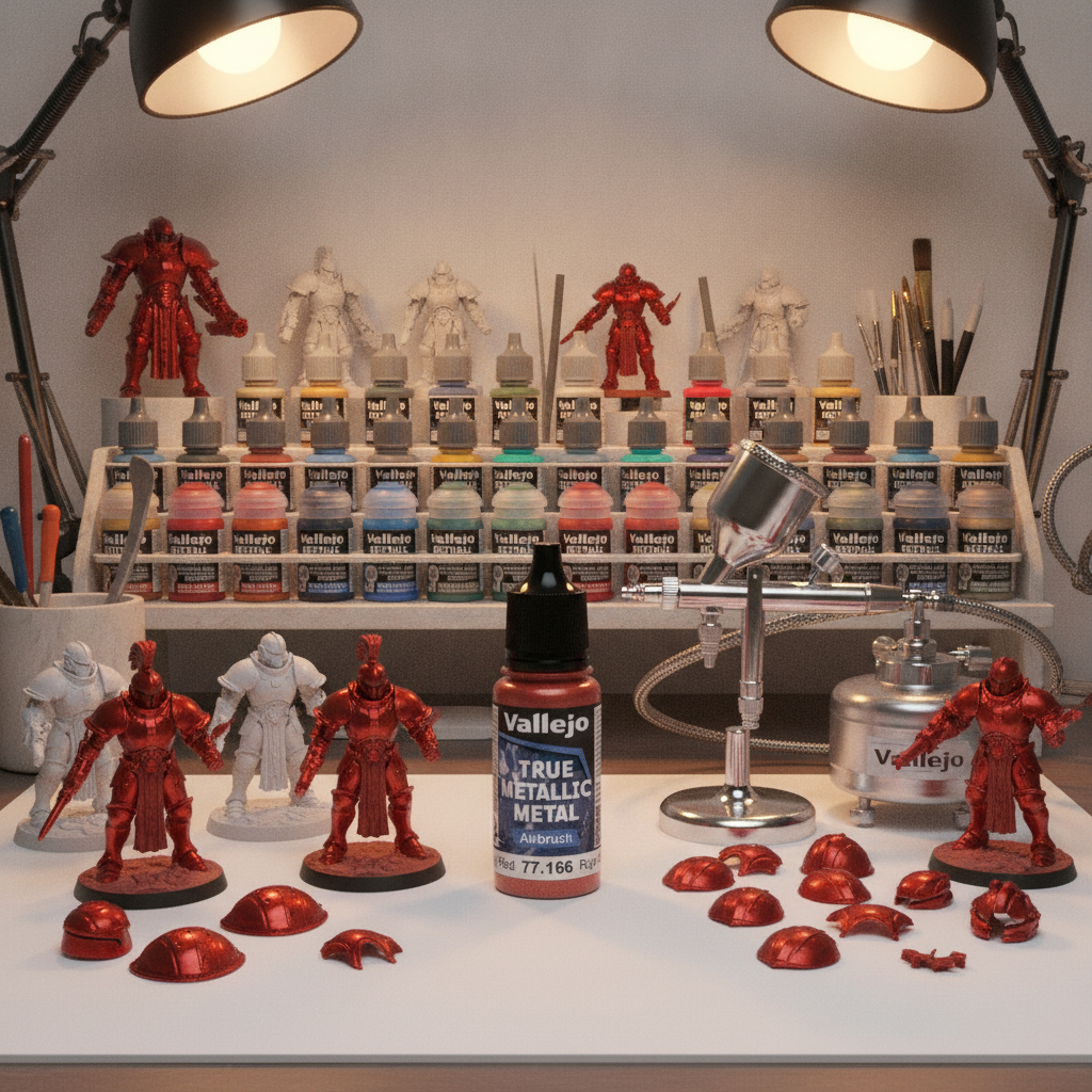 Ruby Red Airbrush 18ml True Metallic Metal Vallejo 77166