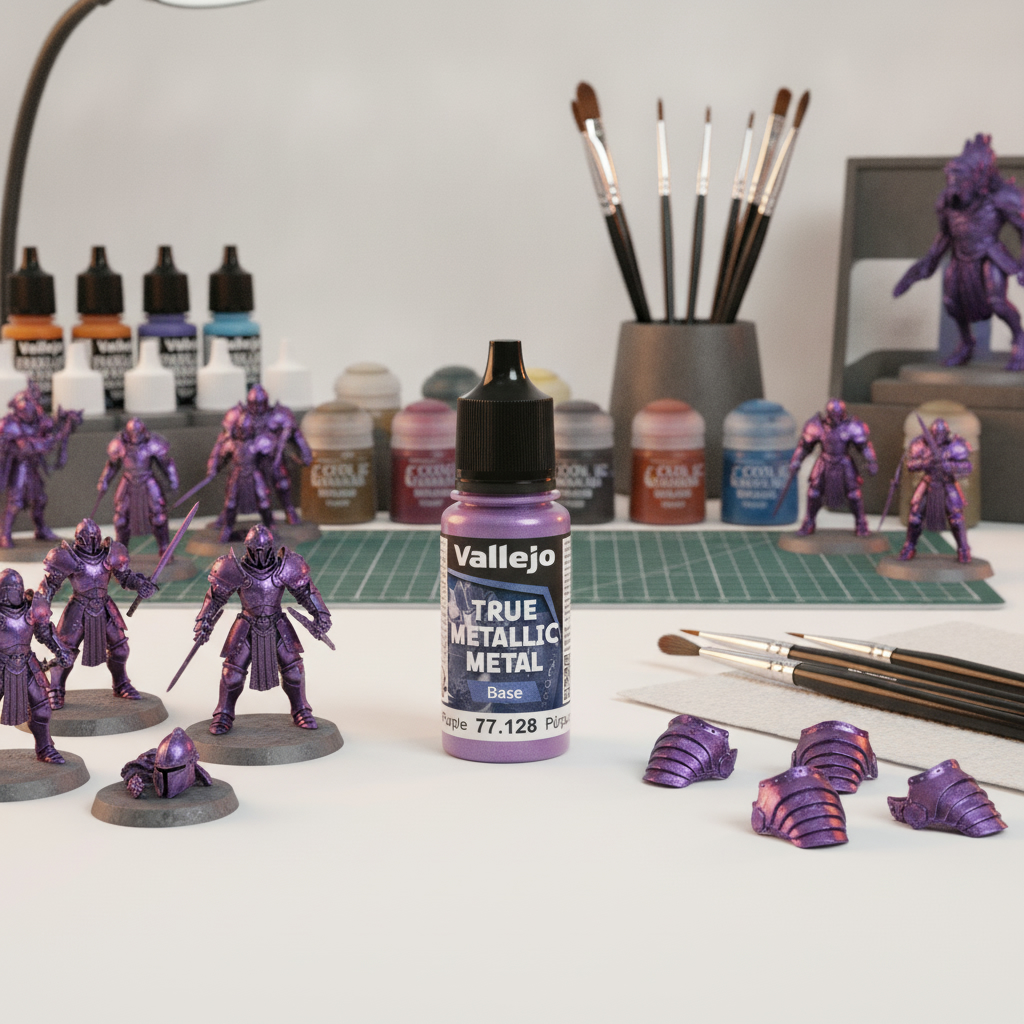 Amethyst Purple Base 18ml True Metallic Metal Vallejo 77128