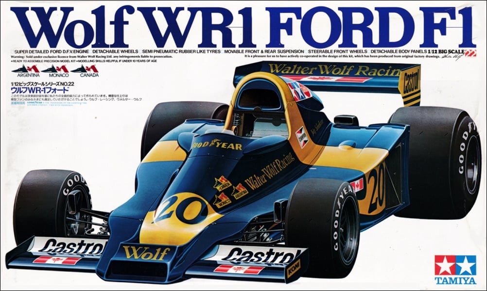Tamiya 1977 Wolf WR1 FORD F1 Big Scale Series No 22 1/12 Scale 12024