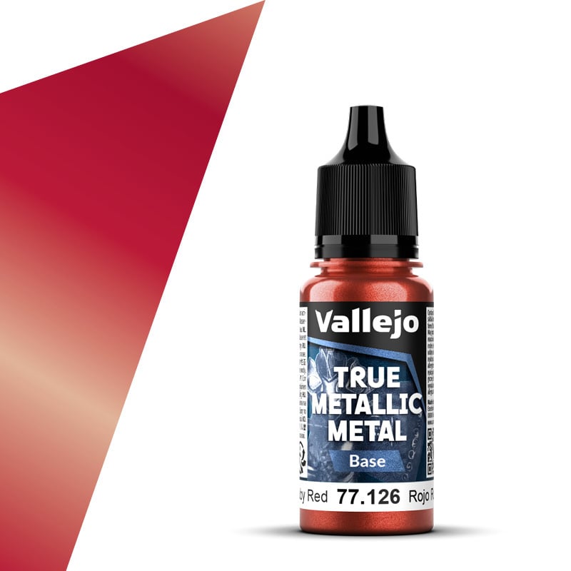 Ruby Red Base 18ml True Metallic Metal Vallejo 77126