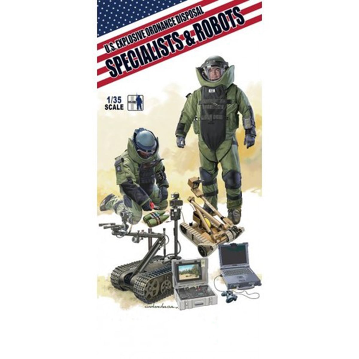 Meng US Explosive Ordnance Disposal Specialists and Robots 1/35 Scale HS-003