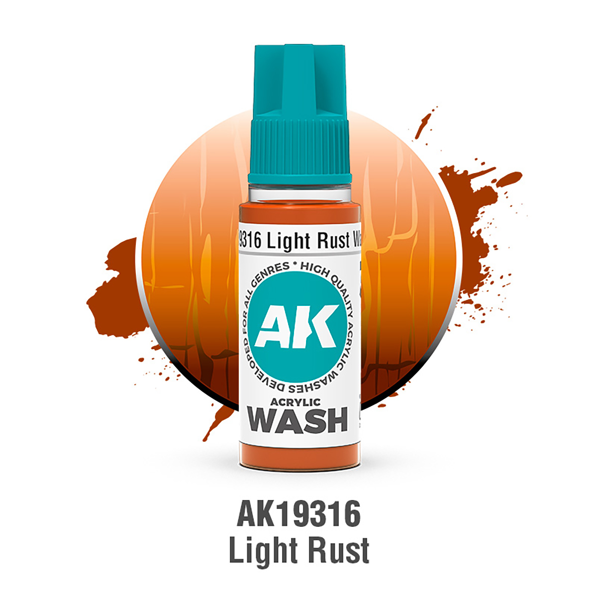 AK Interactive 3rd Generation Light Rust Wash 18ml AK19316 • Canada's ...
