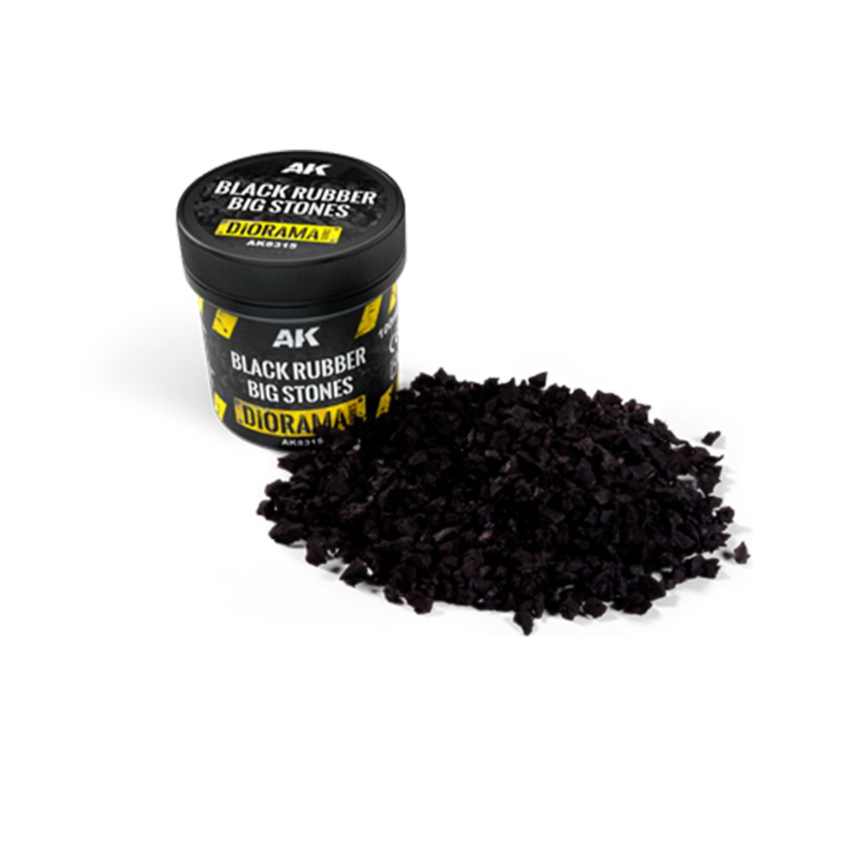 AK Interactive Black Rubber Big Stones 100ml AK8315