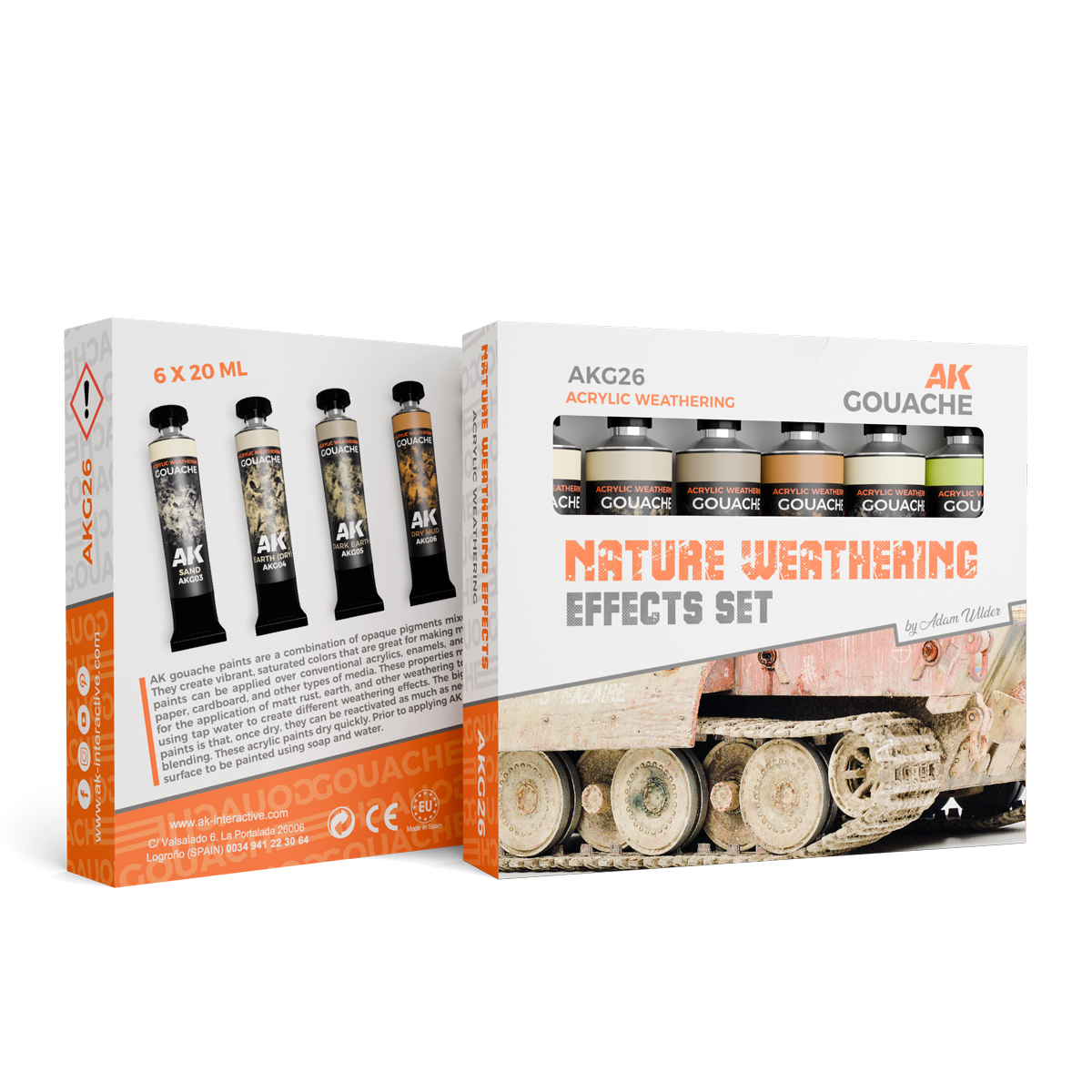 AK Interactive Gouache Nature Weathering Effects Set AKG26