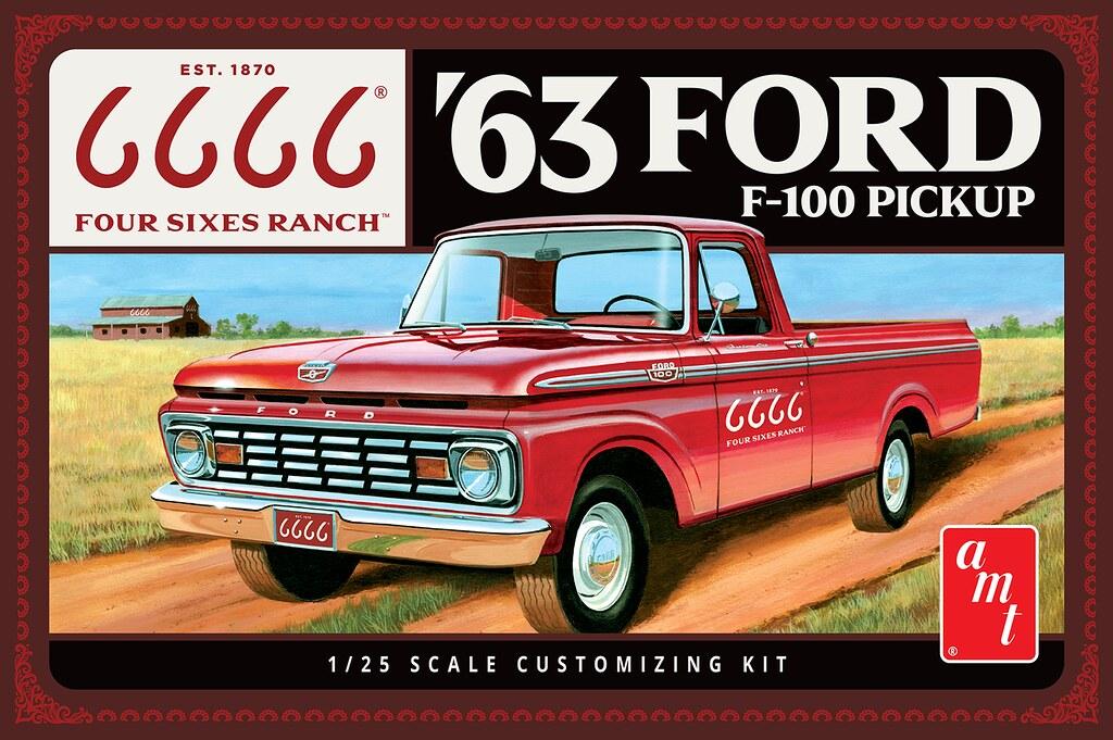 AMT 1963 Ford F-100 Pickup Four Sixes Ranch 1/25 Scale 1559