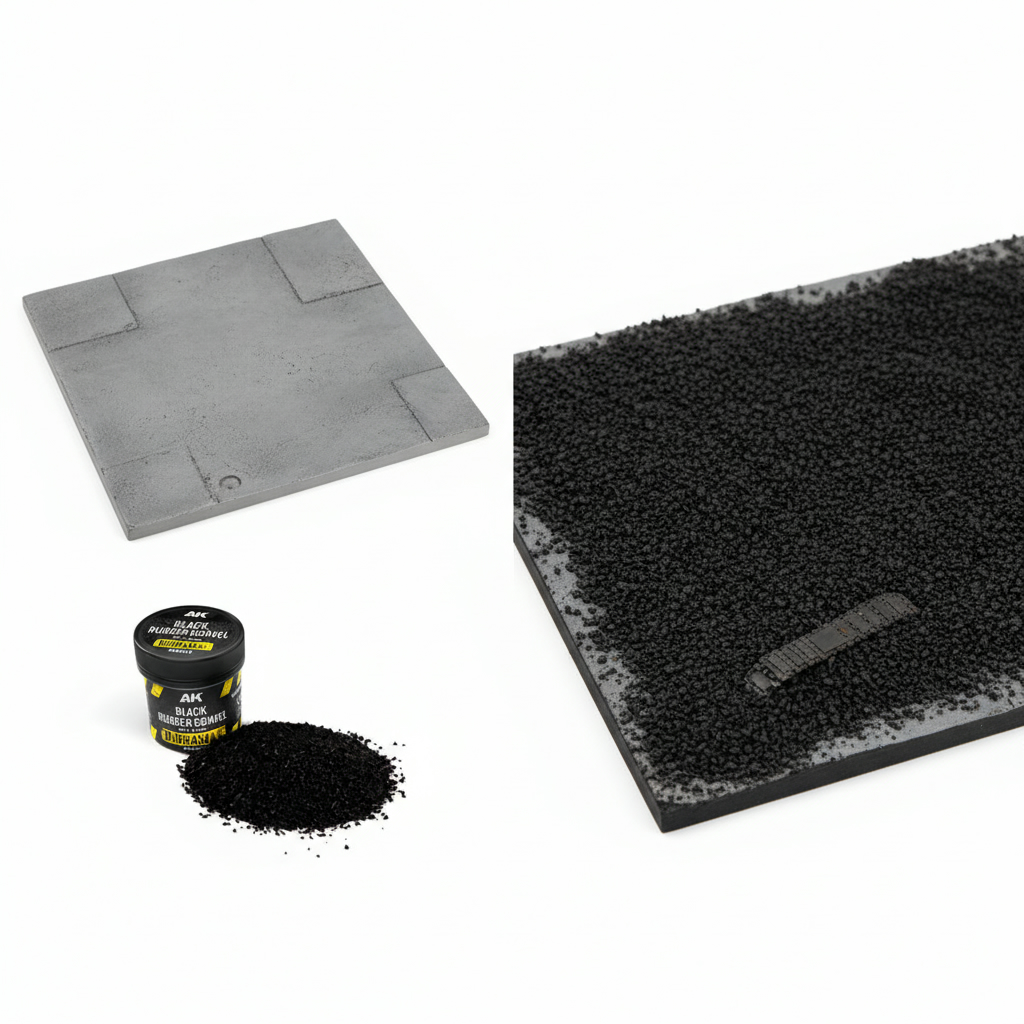 AK Interactive Black Rubber Gravel 0.8-2mm AK8311
