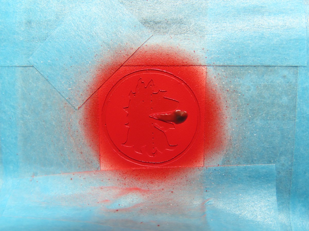 Applying Red for Squadron 403 Insignia