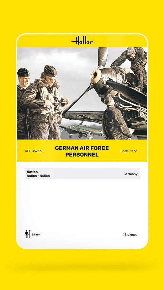 Heller German Military Personnel Luftwaffe 1/72 Scale 49655