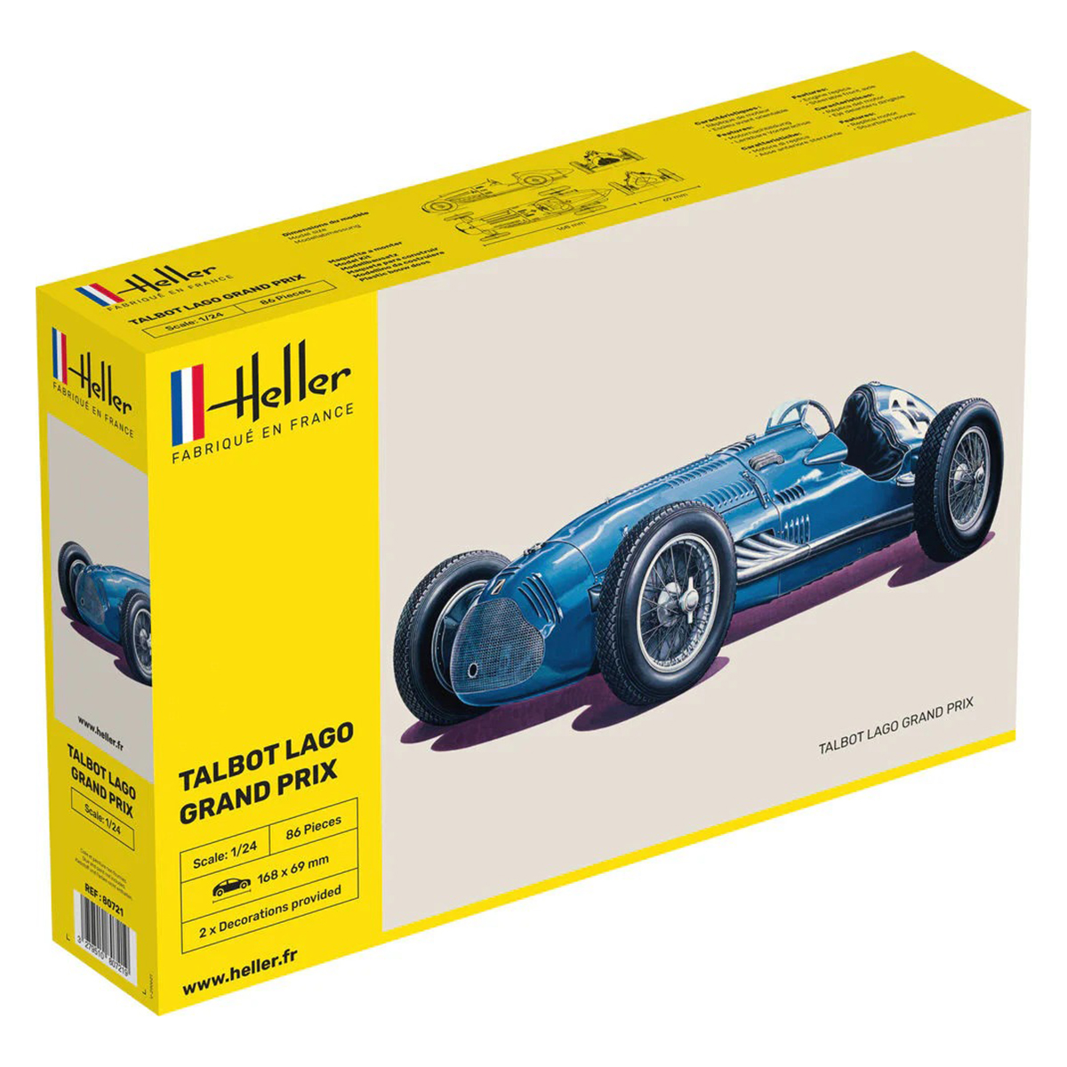 Heller Talbot Lago Grand Prix 1/24 Scale 80721