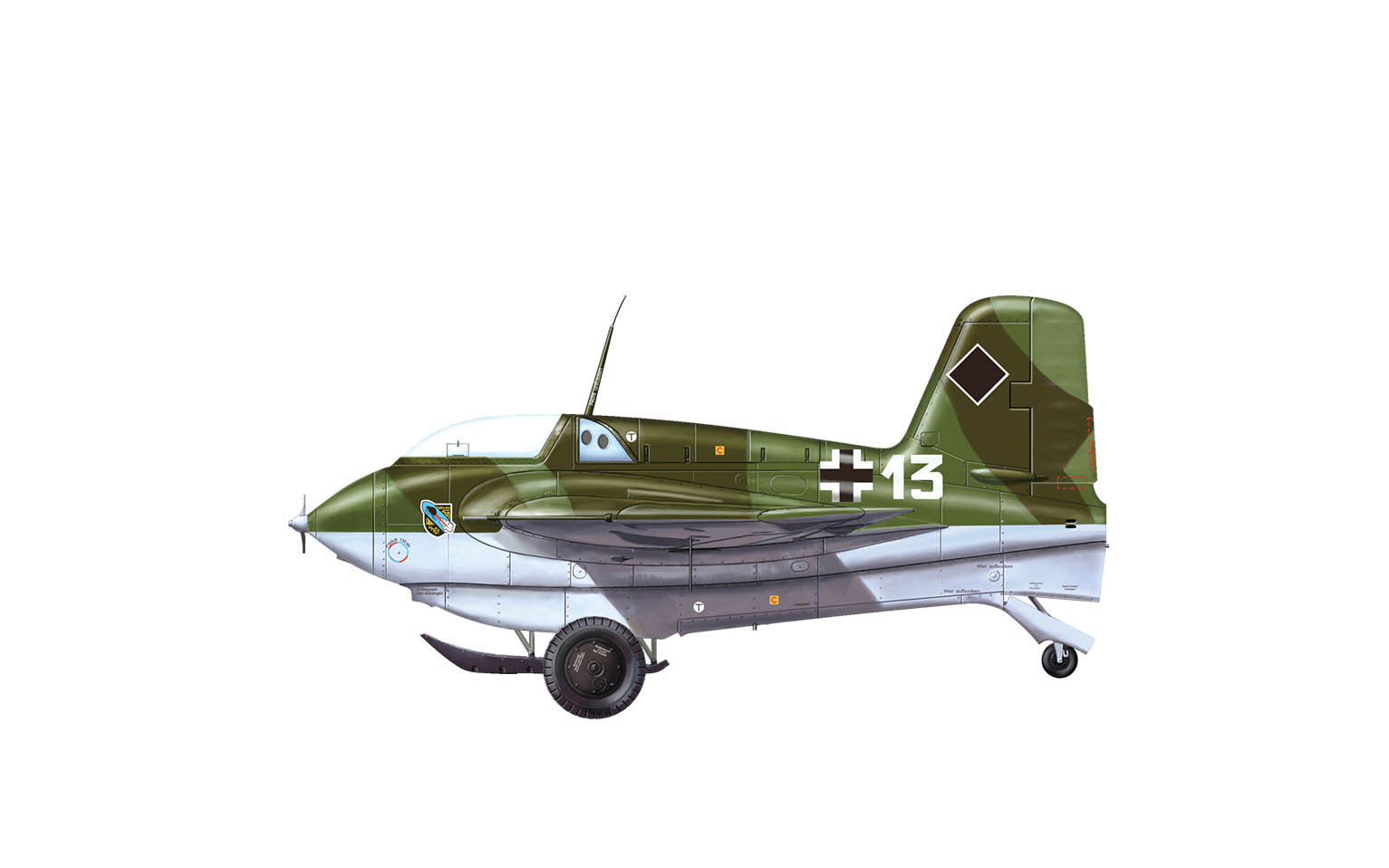 Meng Messerschmitt Me163B Komet Rocket Powered Intereceptor 1/32 Scale QS-001