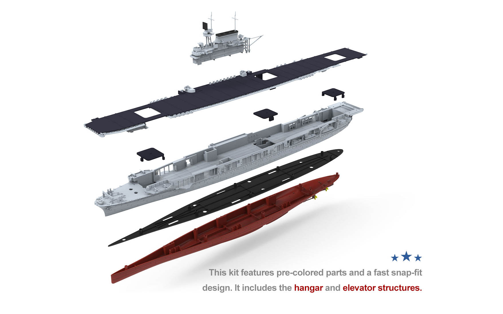Meng USS Enterprise CV-6 US Navy Aircraft Carrier 1/700 Scale PS-005