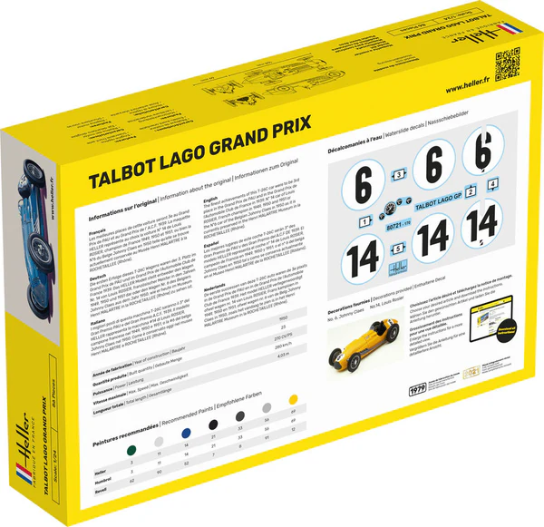 Heller Talbot Lago Grand Prix 1/24 Scale 80721