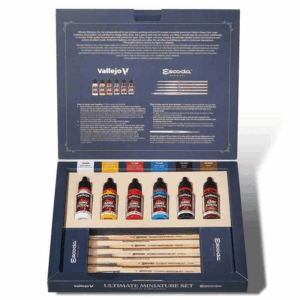 Vallejo Ultimate Miniature Paint Set & Escoda Brushes 72206