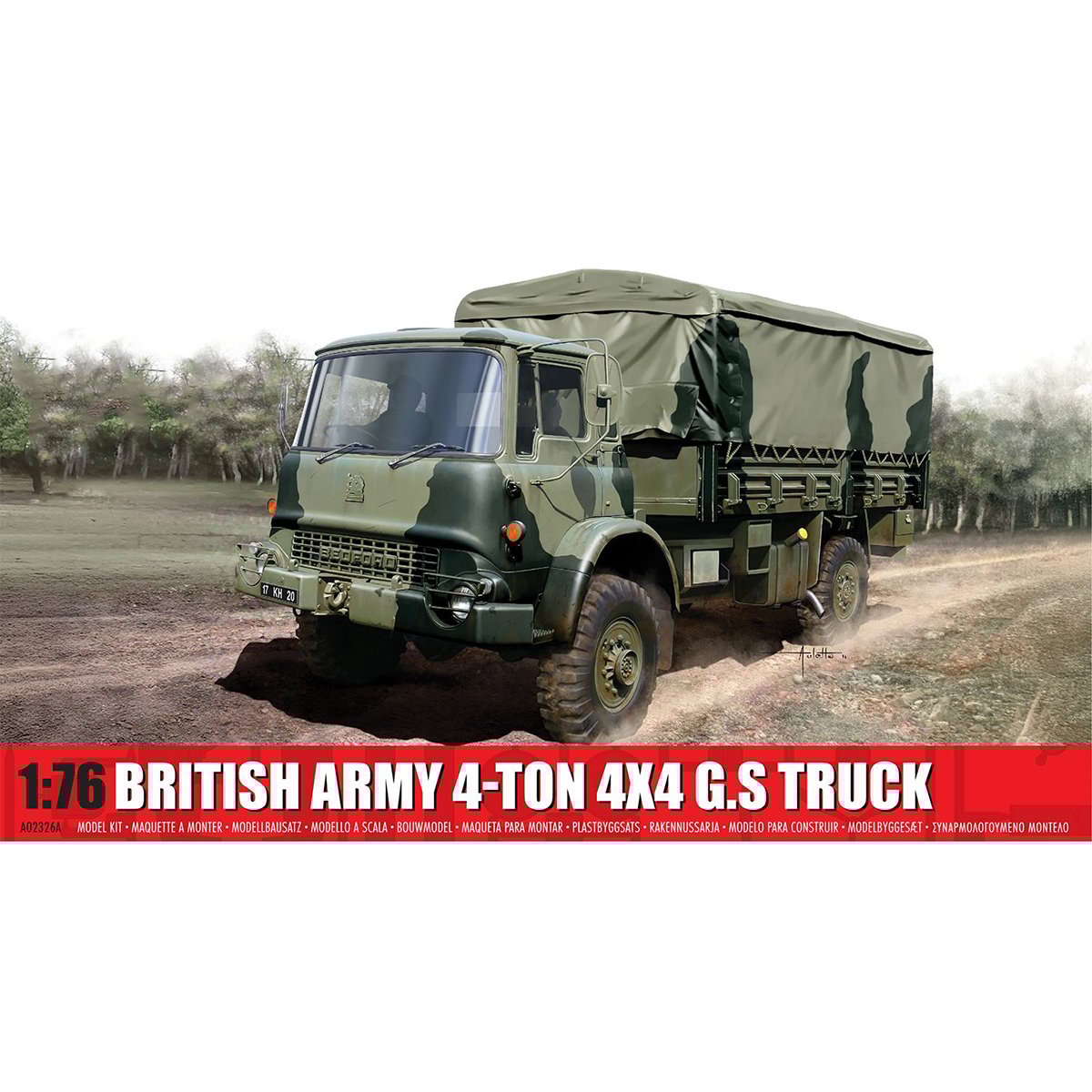 Airfix British Army 4-Ton GS Truck 1/76 Scale A02326A