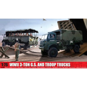 Airfix WWII 3-Ton GS and Troop Trucks 1/76 Scale A03306A