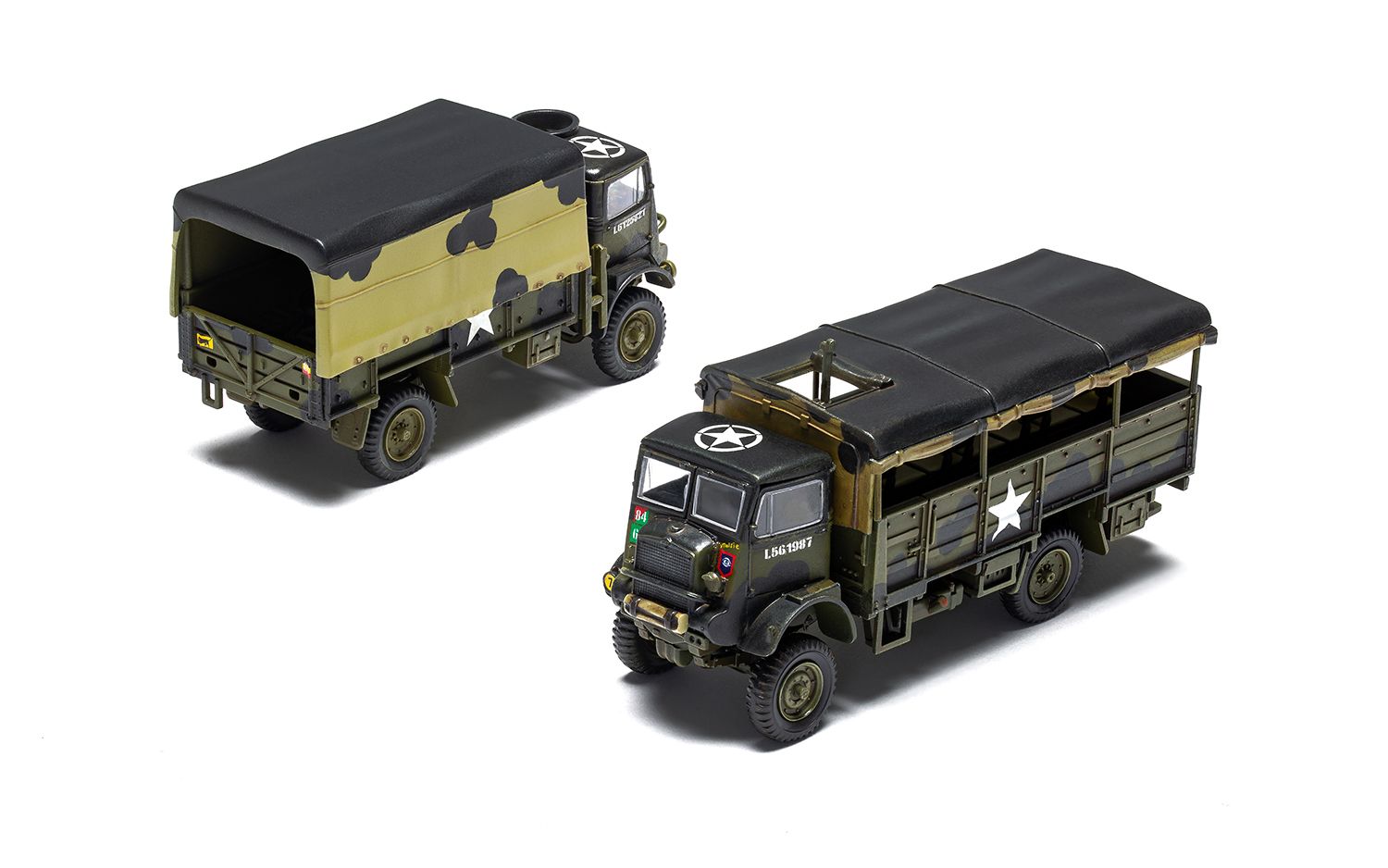 Airfix WWII 3-Ton GS and Troop Trucks 1/76 Scale A03306A