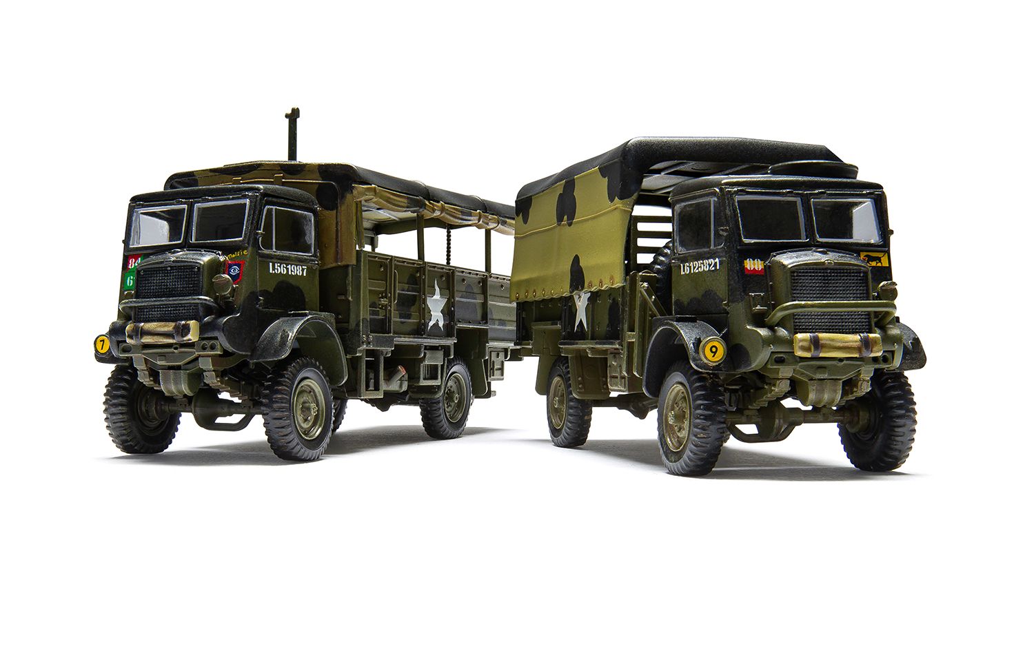 Airfix WWII 3-Ton GS and Troop Trucks 1/76 Scale A03306A