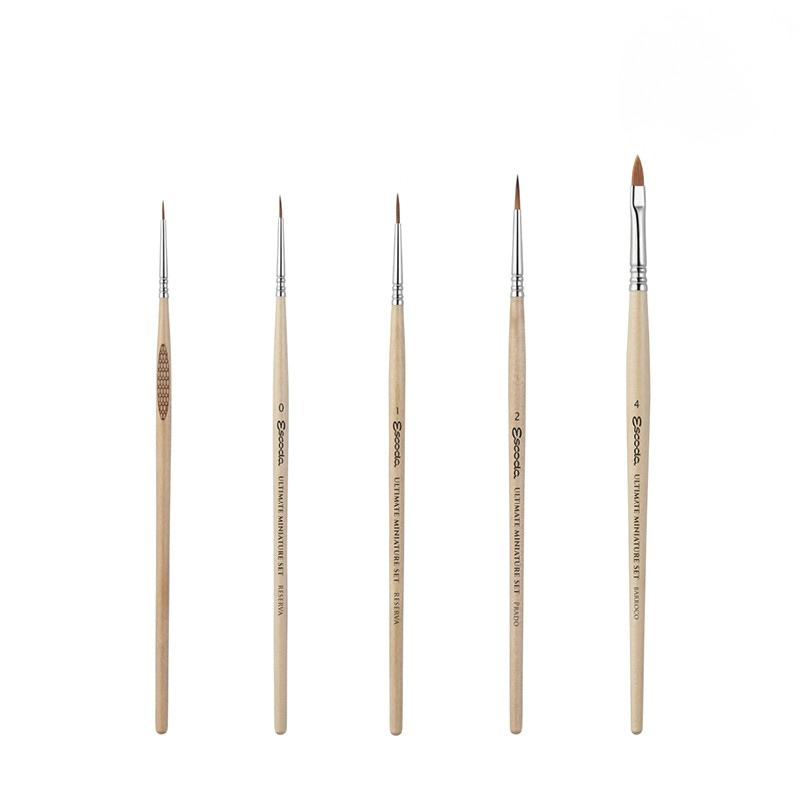 Vallejo Ultimate Miniature Paint Set & Escoda Brushes 72206 Brushes
