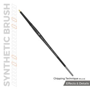 AK Interactive Synthetic Brush Chipping Technique Round AKB028