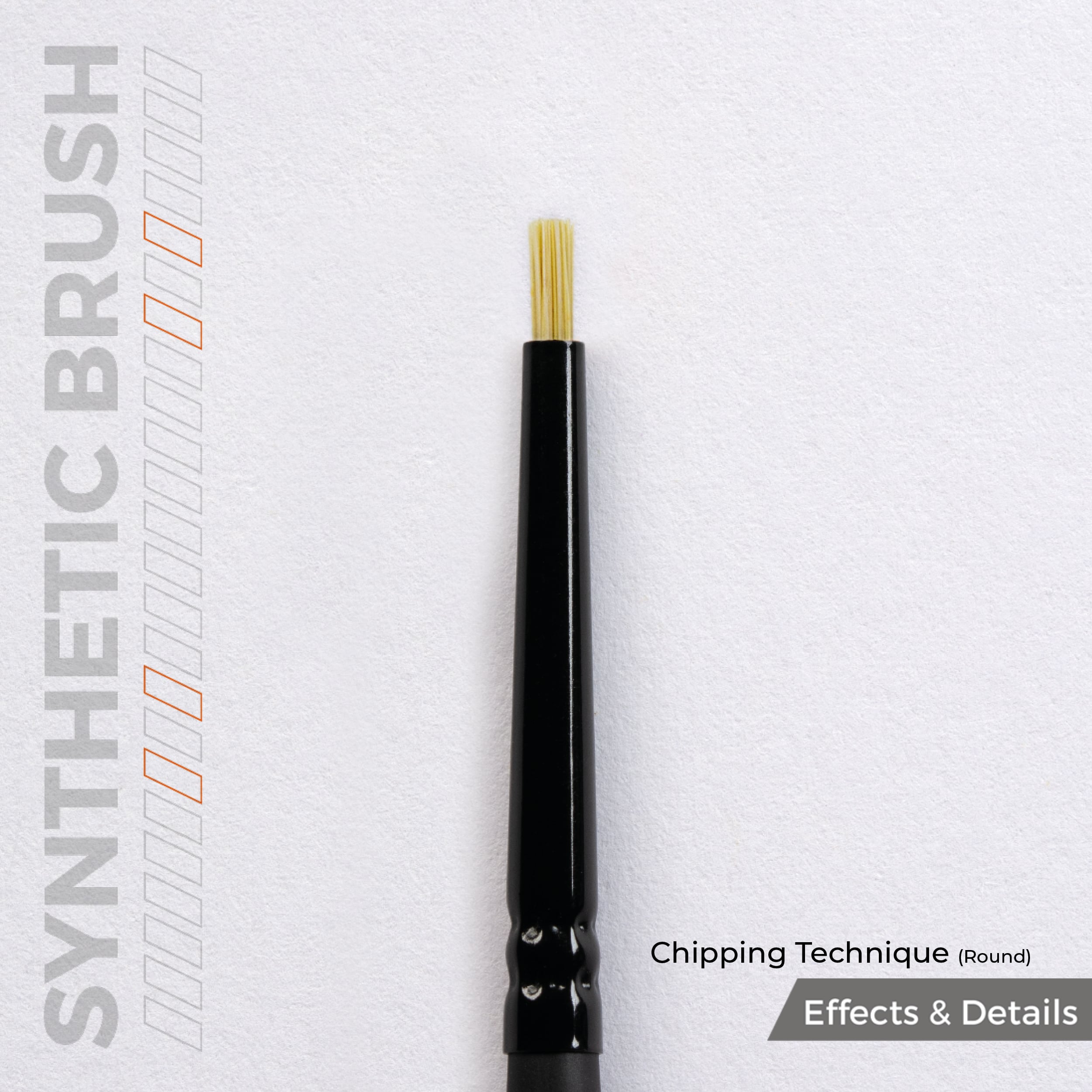 AK Interactive Synthetic Brush Chipping Technique Round AKB028