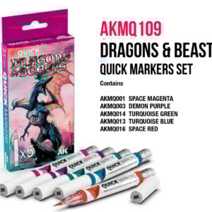 Dragons and Beasts Quck Markers Set AK Interactive AKMQ109