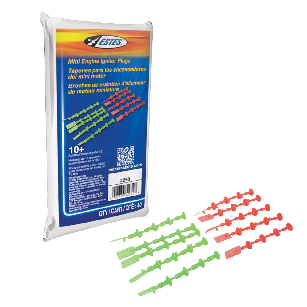 Estes Rocket Mini Igniter Plugs Set of 40 Orange and Green 2250