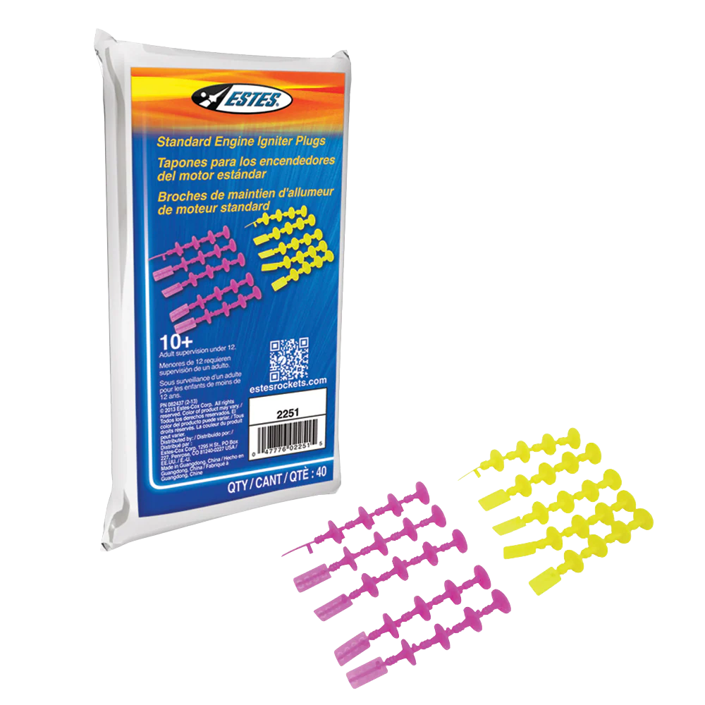 Estes Rocket Mini Igniter Plugs Set of 40 Magenta and Green 2251
