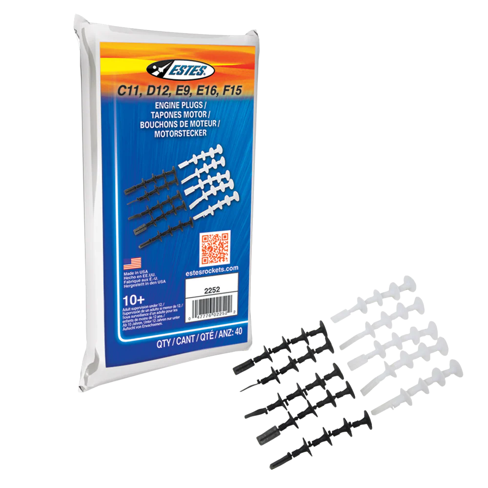 Estes Rocket Mini Igniter Plugs Set of 40 White and Black 2252