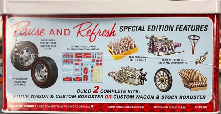 AMT 1925 Ford Model T Panel with Coca-Cola Collector Tin 1/25 Scale 1523 Features