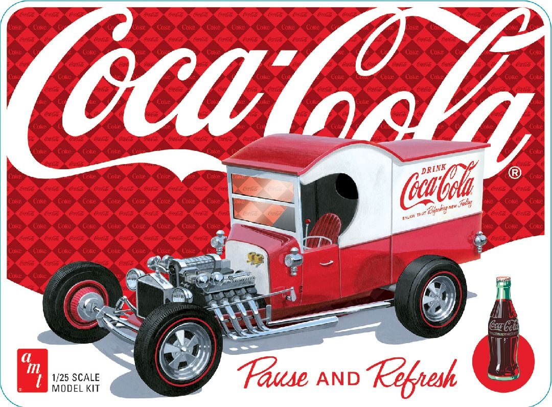 AMT 1925 Ford Model T Panel with Coca-Cola Tin 1/25 Scale 1523