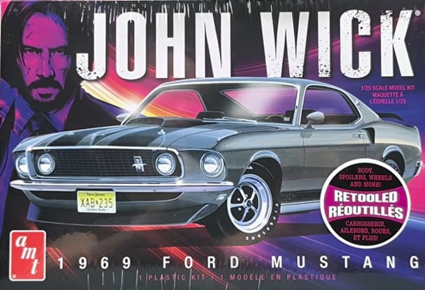 AMT John Wick 1969 Ford Mustang 1/25 Scale 1454