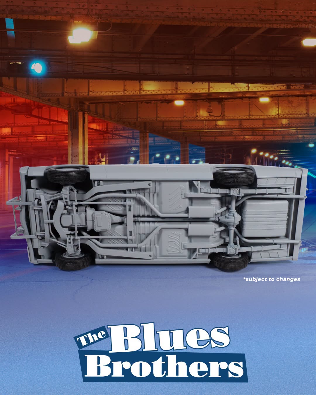 AMT The Blues Brothers 1974 Dodge Monaco Bluesmobile 1/25 Scale 1419 Prototype Chassis View