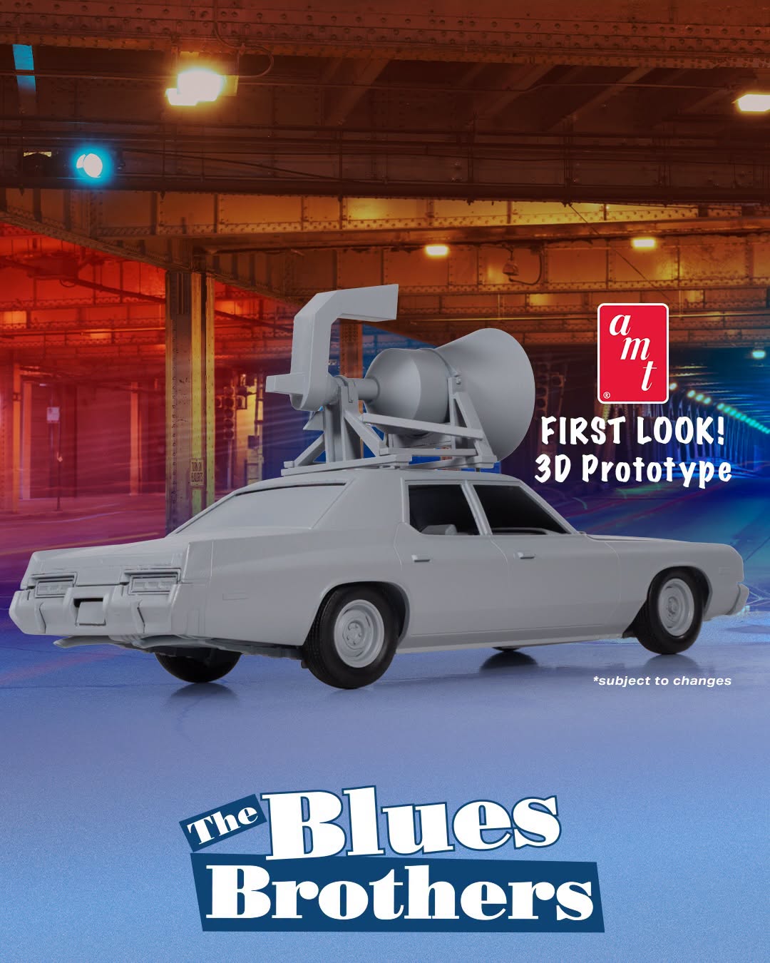 AMT The Blues Brothers 1974 Dodge Monaco Bluesmobile 1/25 Scale 1419 Prototype Rear View