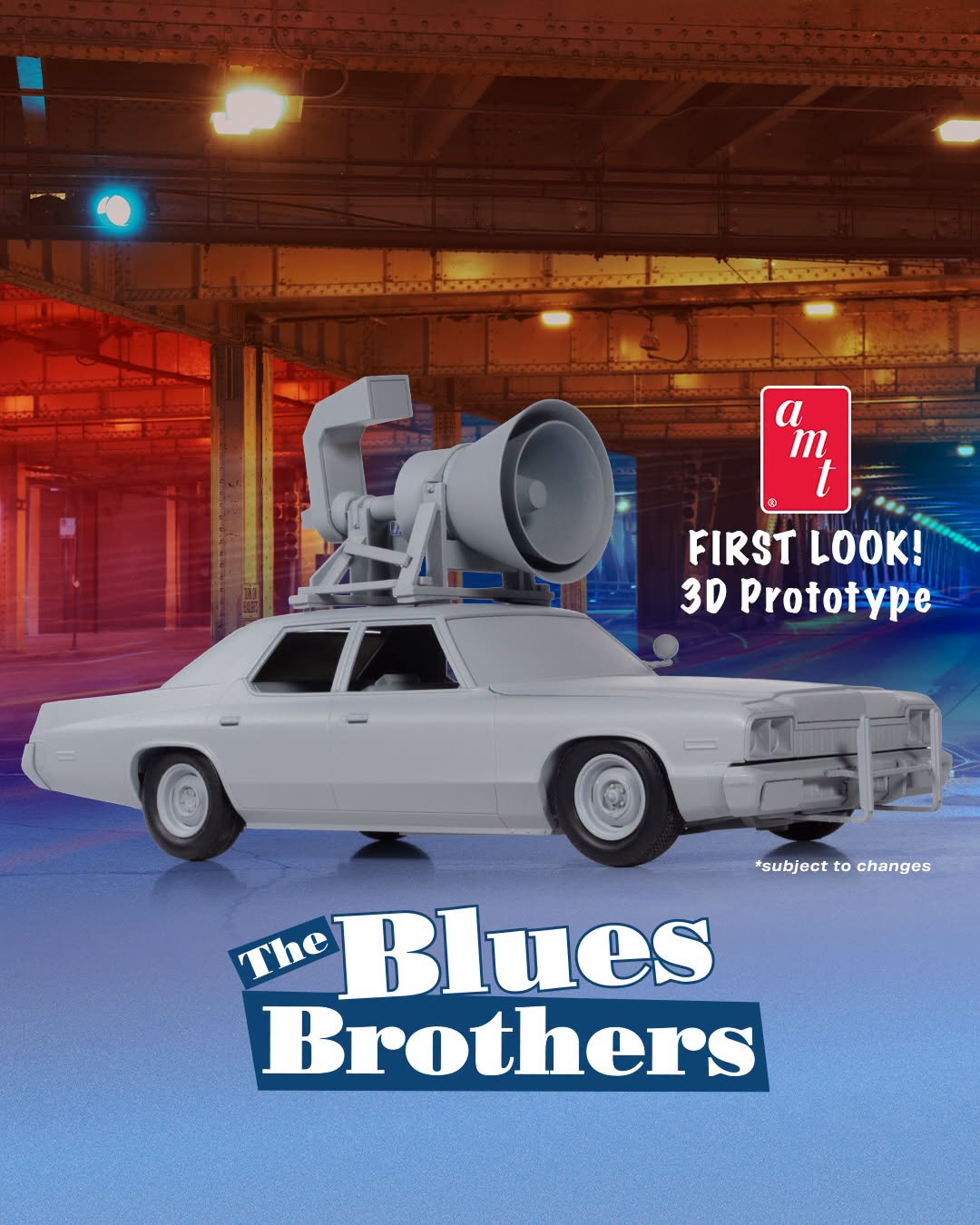 AMT The Blues Brothers 1974 Dodge Monaco Bluesmobile 1/25 Scale 1419 Prototype Side View