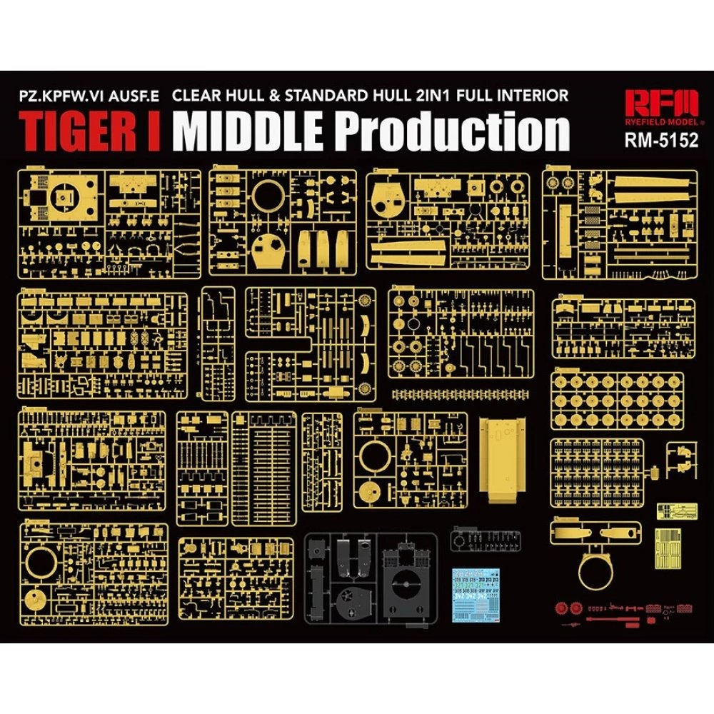 RyeField Model Tiger I Middle Production 1/35 Scale 5152