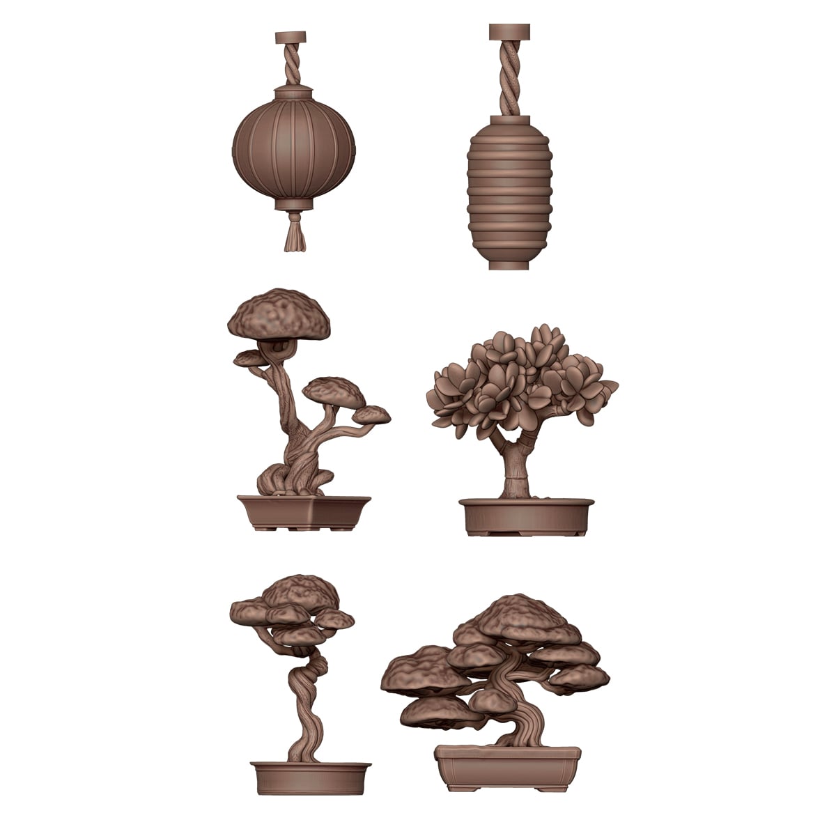 AK Interactive Basing Bits Japanese Lamps and Bonsai AKBIT0030