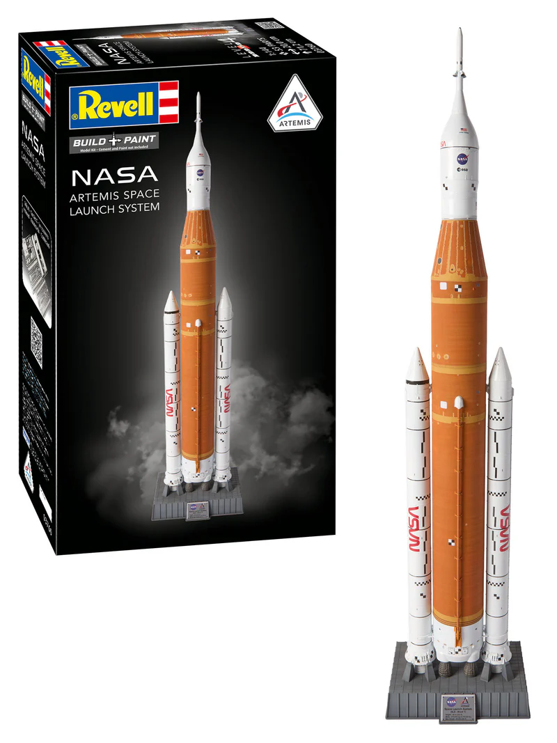 Box and Completed Kit Revell Germany NASA Artemis Space Launch System SLS 1/144 Scale 03760