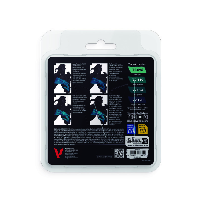 Vallejo Game Turquoise Color Set of 4 72390