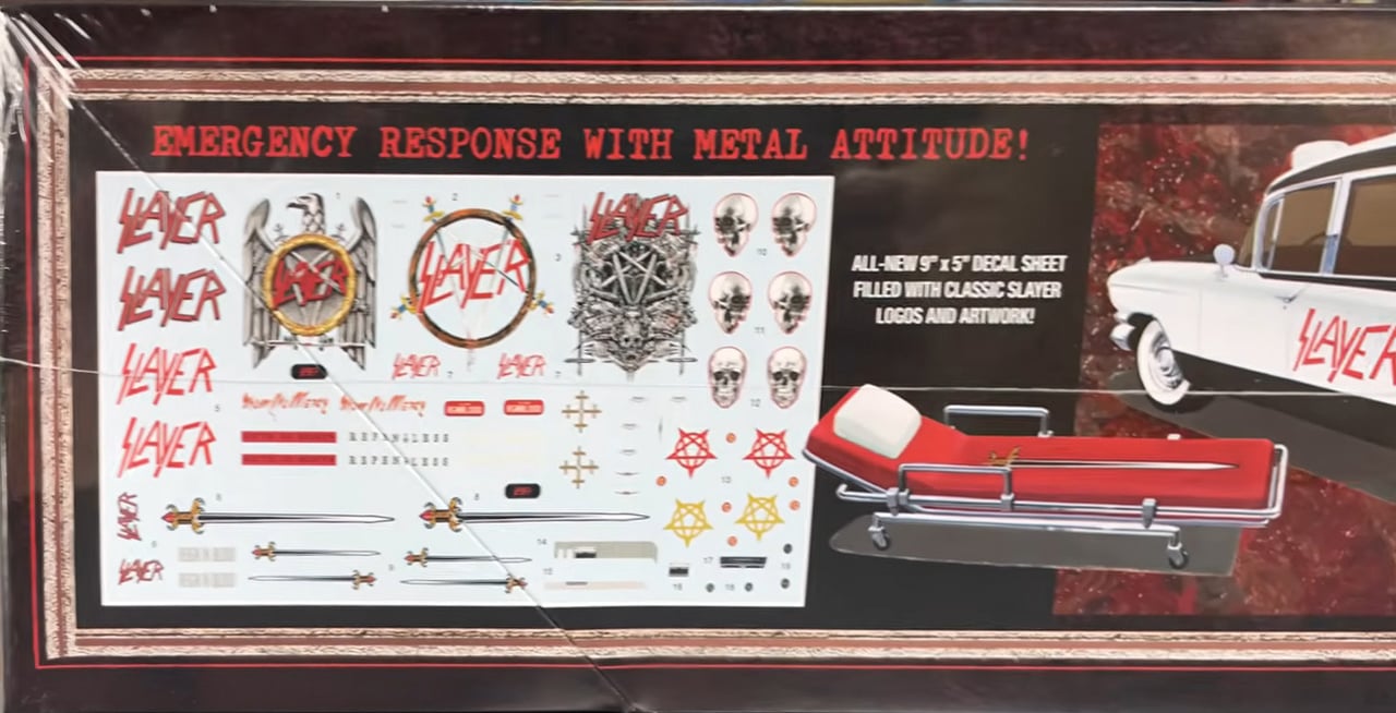 AMT 1959 Cadillac Ambulance Slayer 1/25 Scale 1558 Decals