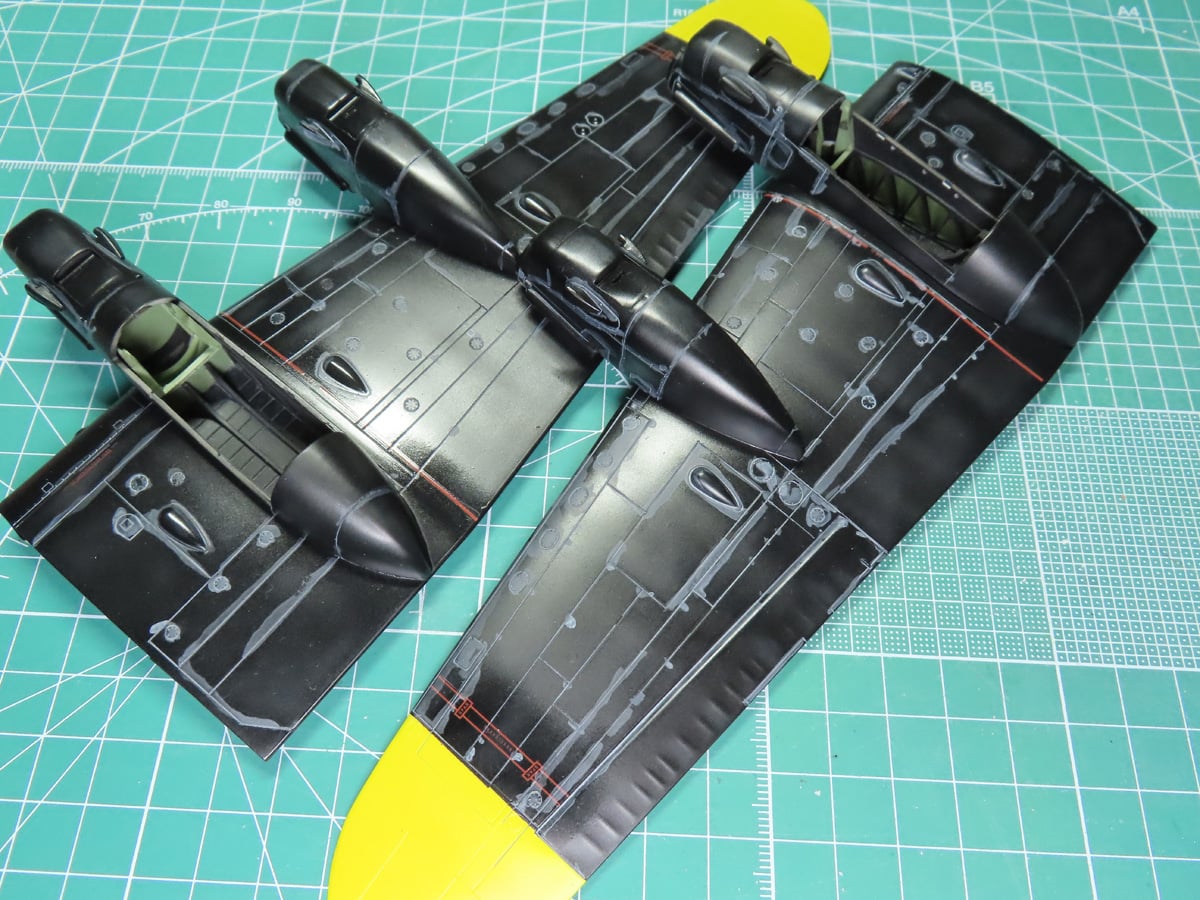 Adding Panel Wash Lancaster Wings