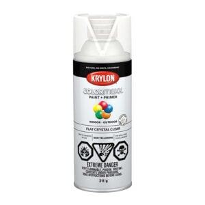 Krylon Colormaxx Spray Paint and Primer Flat Crystal Clear 340g 45547