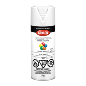 Krylon Colormaxx Spray Paint and Primer Flat White 340g 45548