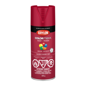 Krylon Colormaxx Spray Paint and Primer Gloss Cherry Red 340g 45511