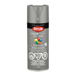 Krylon Colormaxx Spray Paint and Primer Gloss Classic Grey 340g 45513