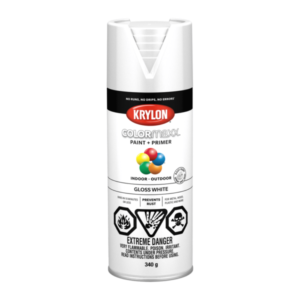 Krylon Colormaxx Spray Paint and Primer Gloss White 340g 45545