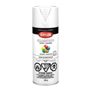 Krylon Colormaxx Spray Paint and Primer Semi-Gloss White 340g 45580