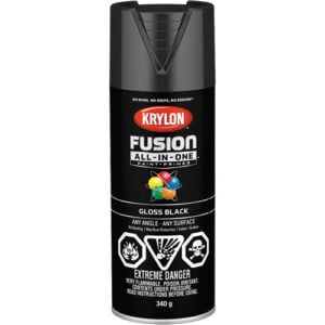 Krylon Fusion All-in-One Spray Gloss Black 340g 42702